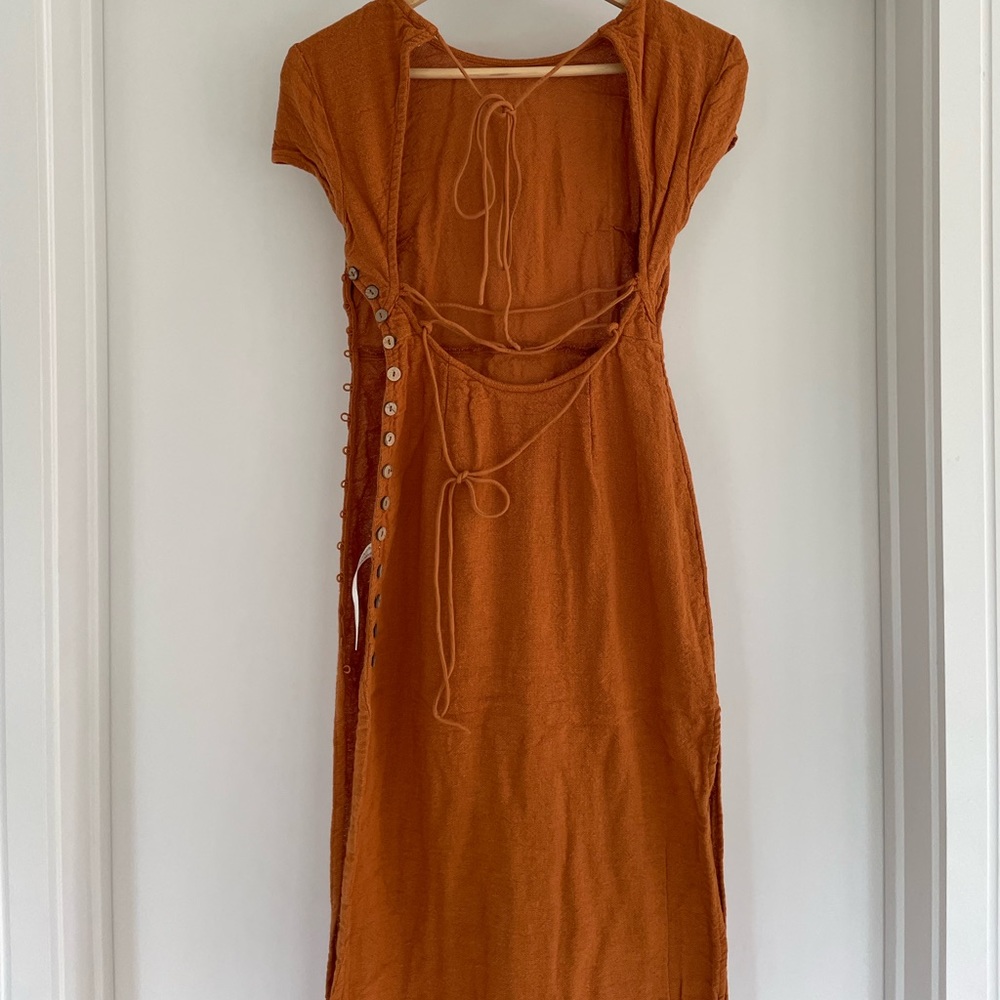 Linen maxi dress
